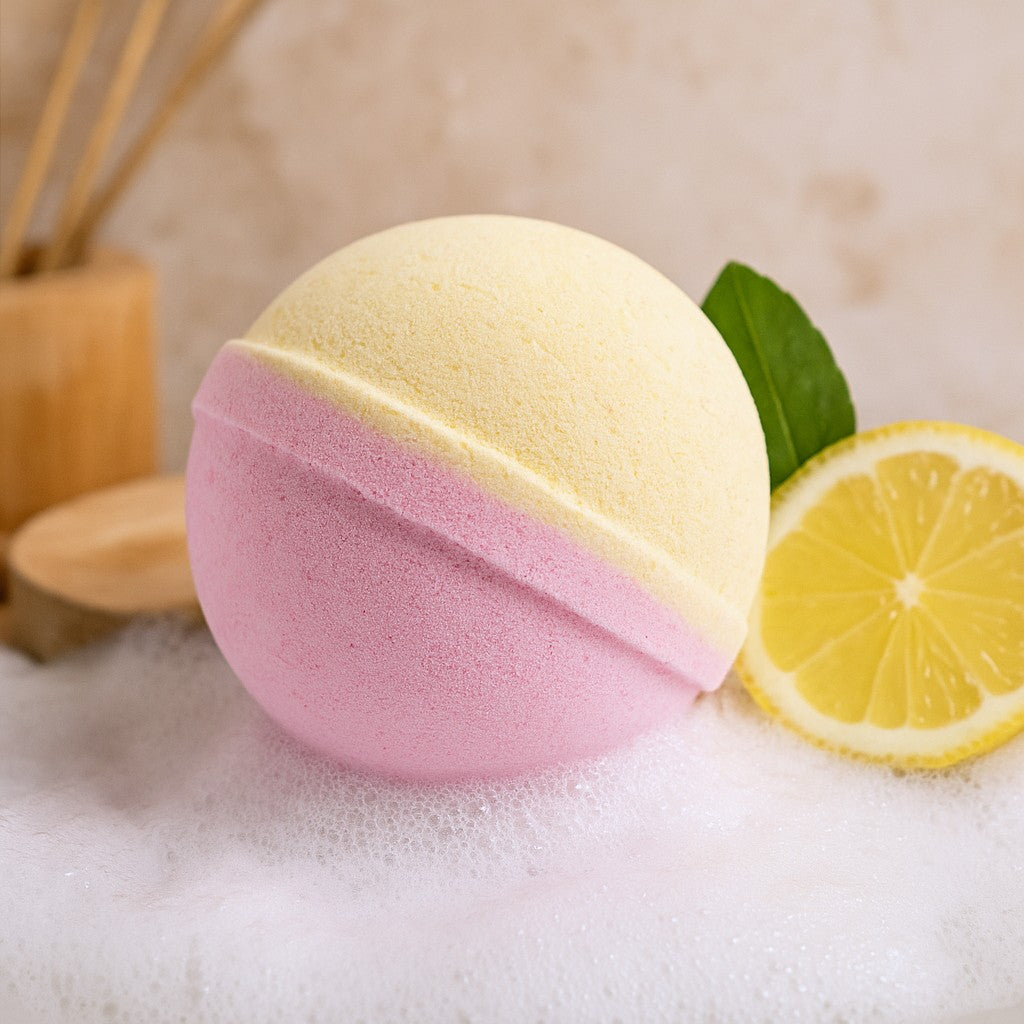 Růžová limonádová koupelová bomba 180g