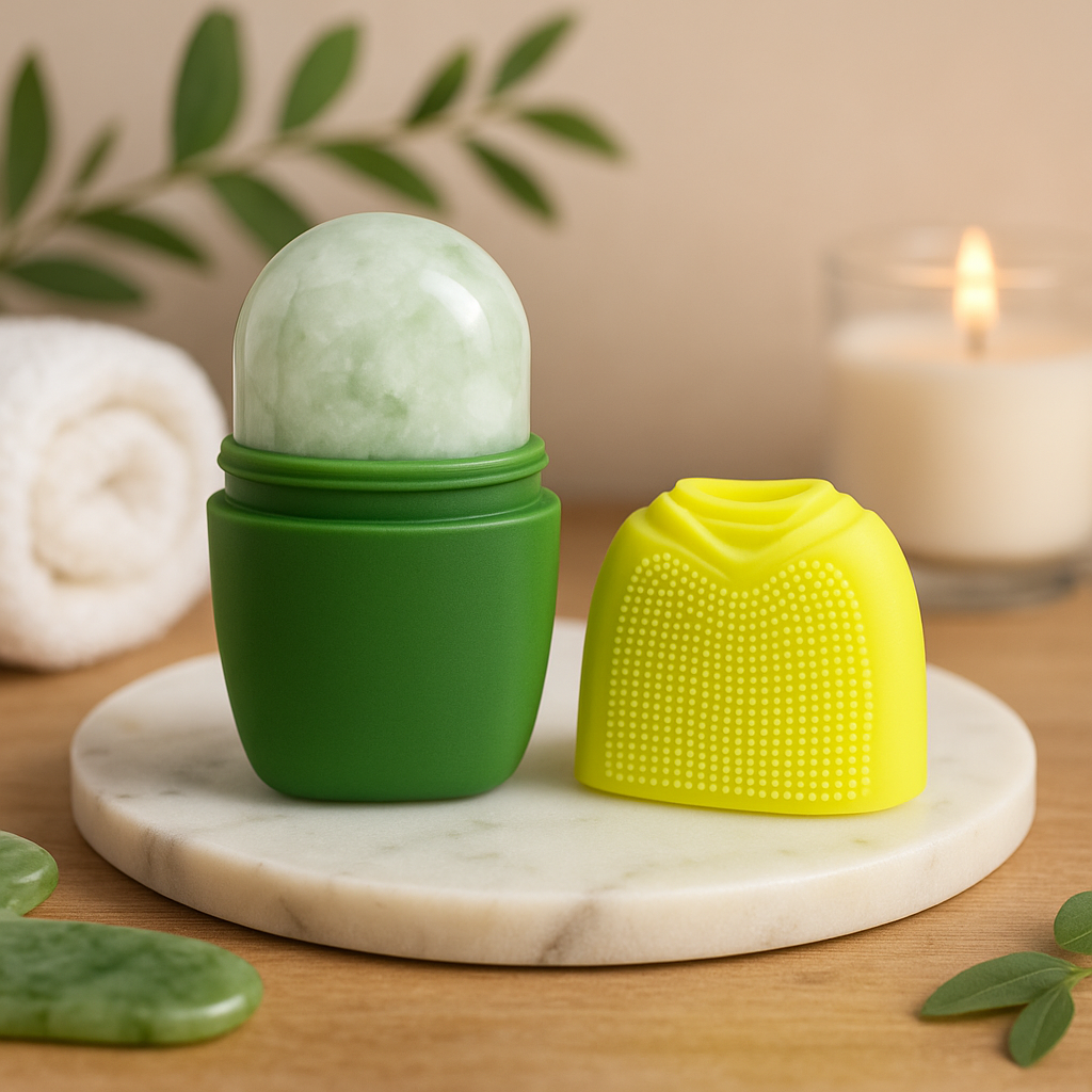 Role de gheață pentru față, silicon verde