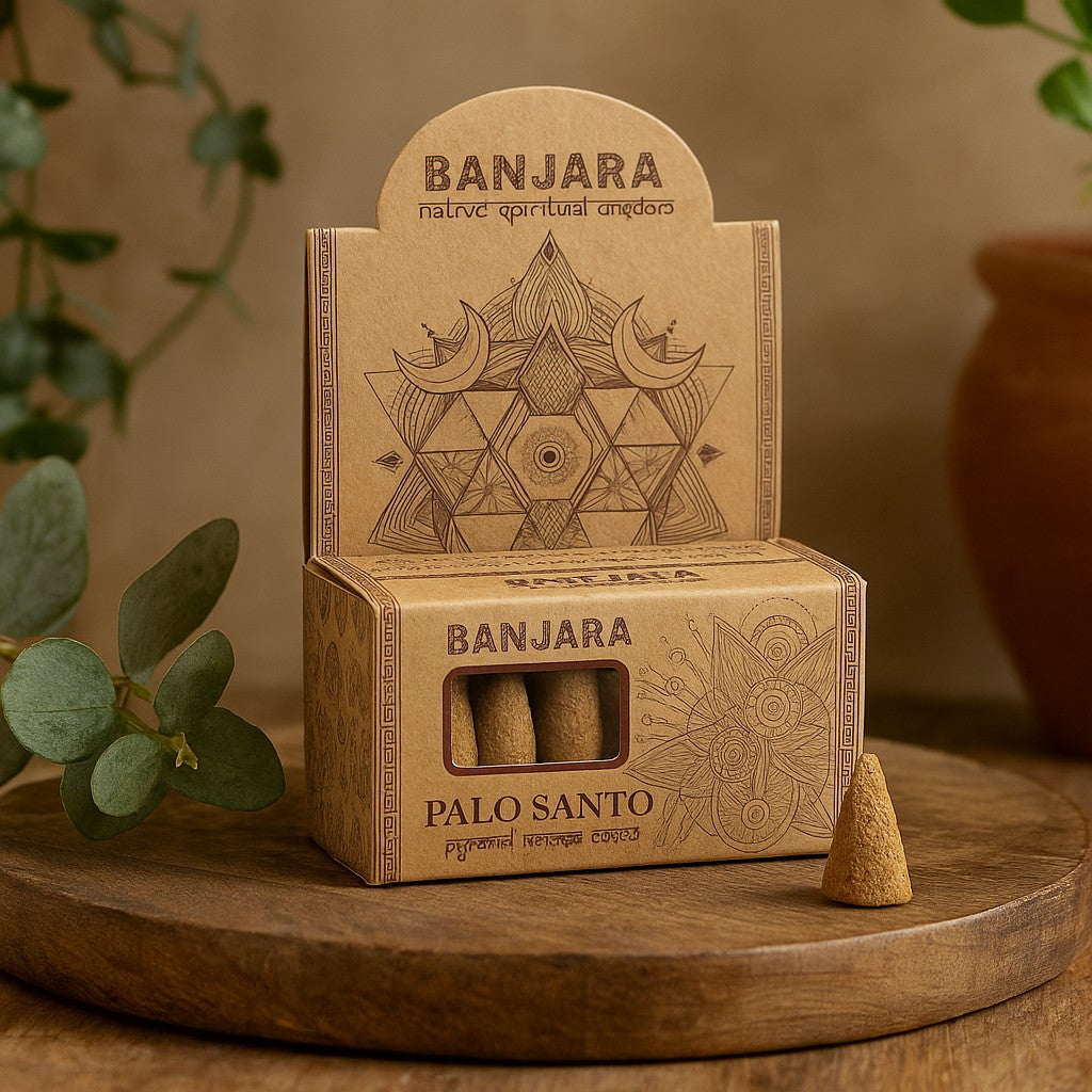 Palo Santo Piramide Wierook Kegels 10 Stuks Banjara