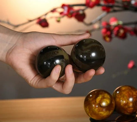 50mm Amber Baoding Balls - SHAMTAM