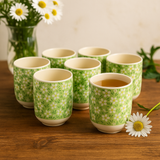 Juego de 6 tazas de té Green Daisey