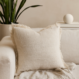 Almofada de Linho 45x45cm com Franjas