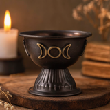 Ritualkelch Dreifachmond Antik Kupfer 10x8cm