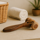 Massage rulle træ håndholdt 3 skive
