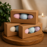 Scatole Regalo con Bombe da Bagno per 3 Kraft con Finestra