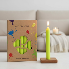 Dinner Candles 21 Pack Rustic Lime Green, Taper Candles