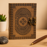 Kožený zápisník Modrá mandala 7x5 200 stran