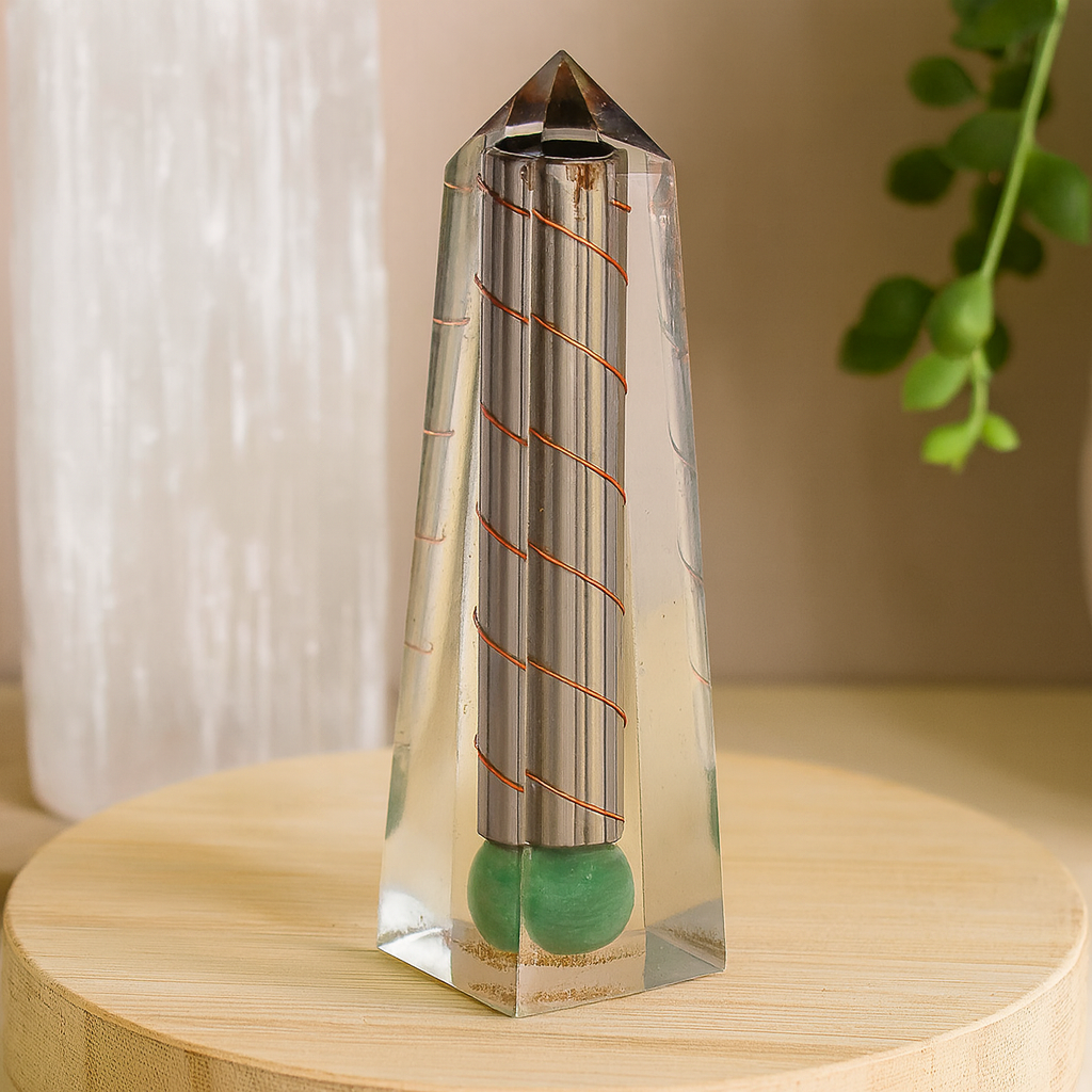 Orgonitti obeliski vihreä aventuriini 110x30 mm