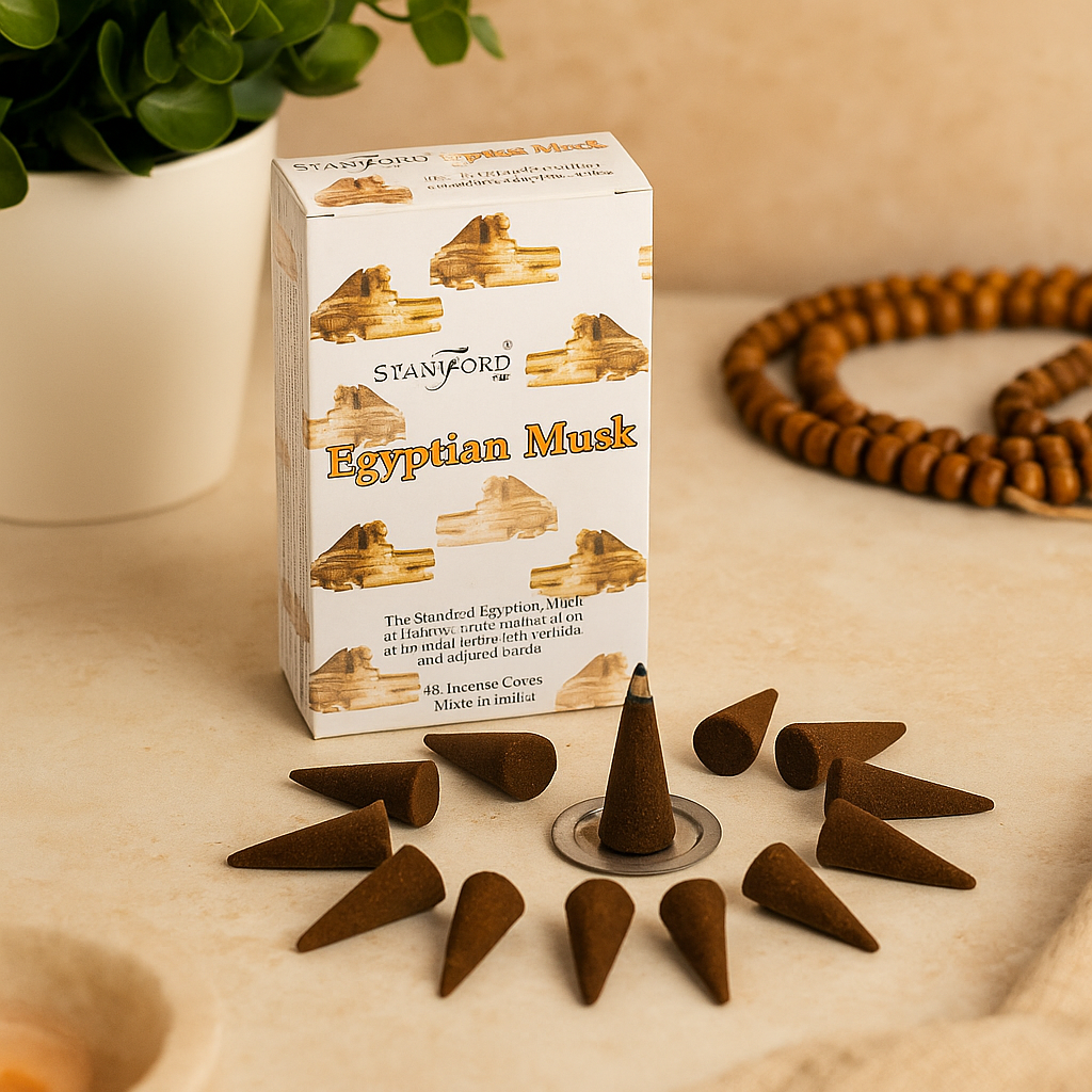 Egyptisk mysk rökelsekoner 15-pack Stamford