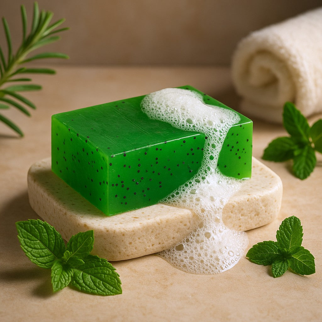 Sapone in barretta al tè verde e menta fresca 100g
