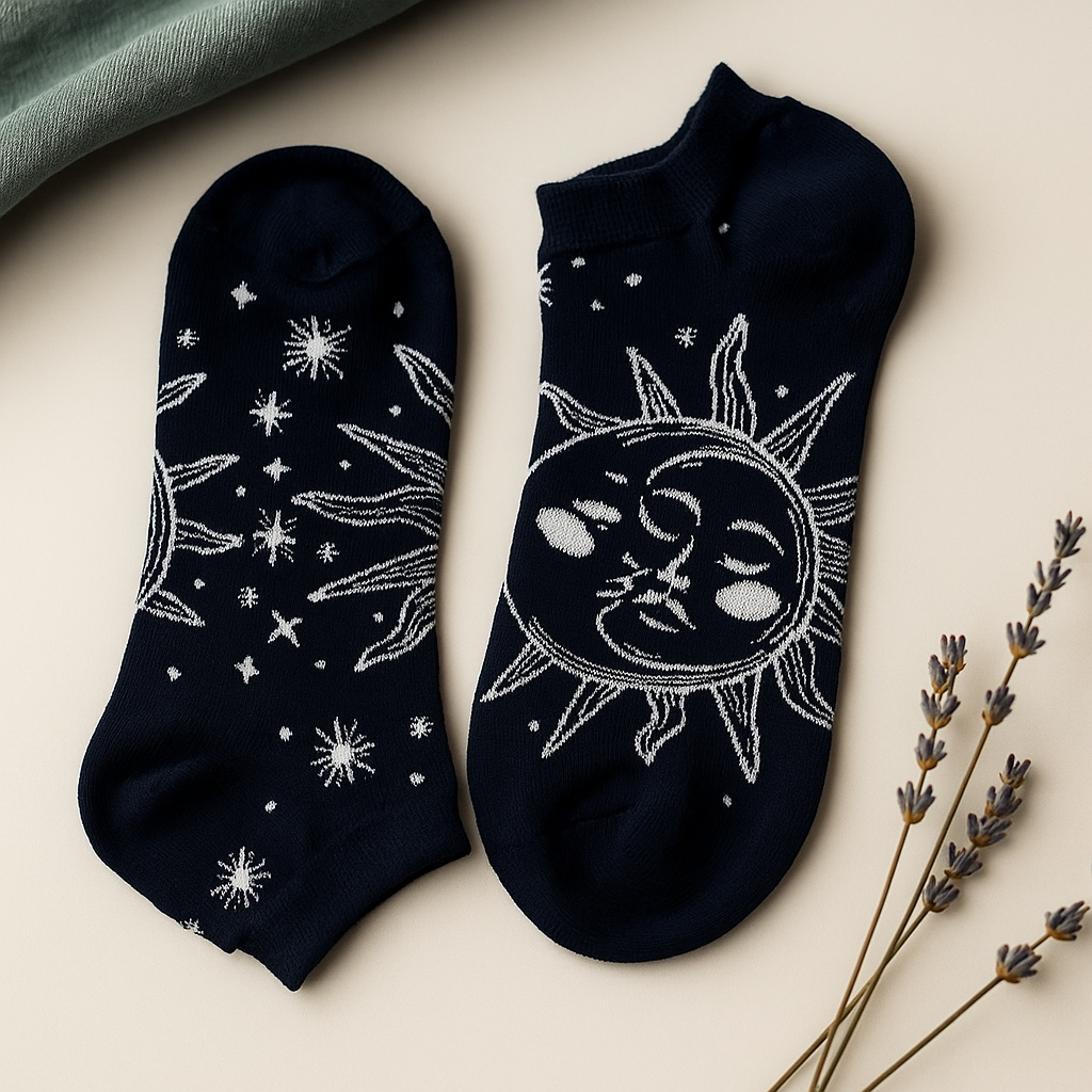 Low Cut Socks Sun Moon S M 3.5 6.5