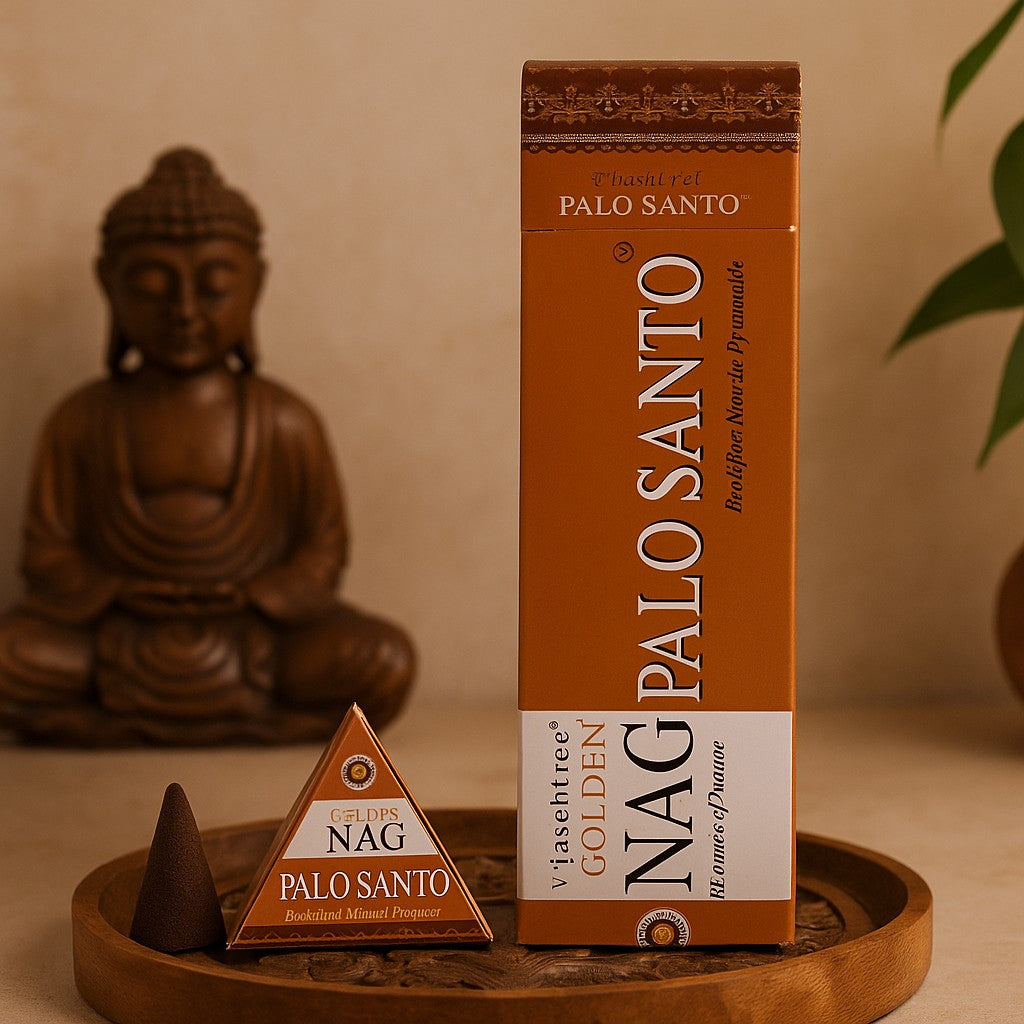 Palo Santo Backflow Incense Cones Jumbo Golden Nag