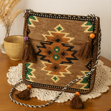 Kilim budbringer veske beige tyrkisk