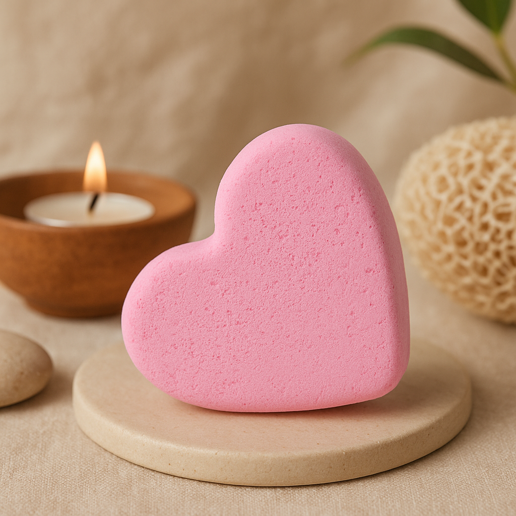 Bombe de bain cœur d'amour parfum bubblegum 70g
