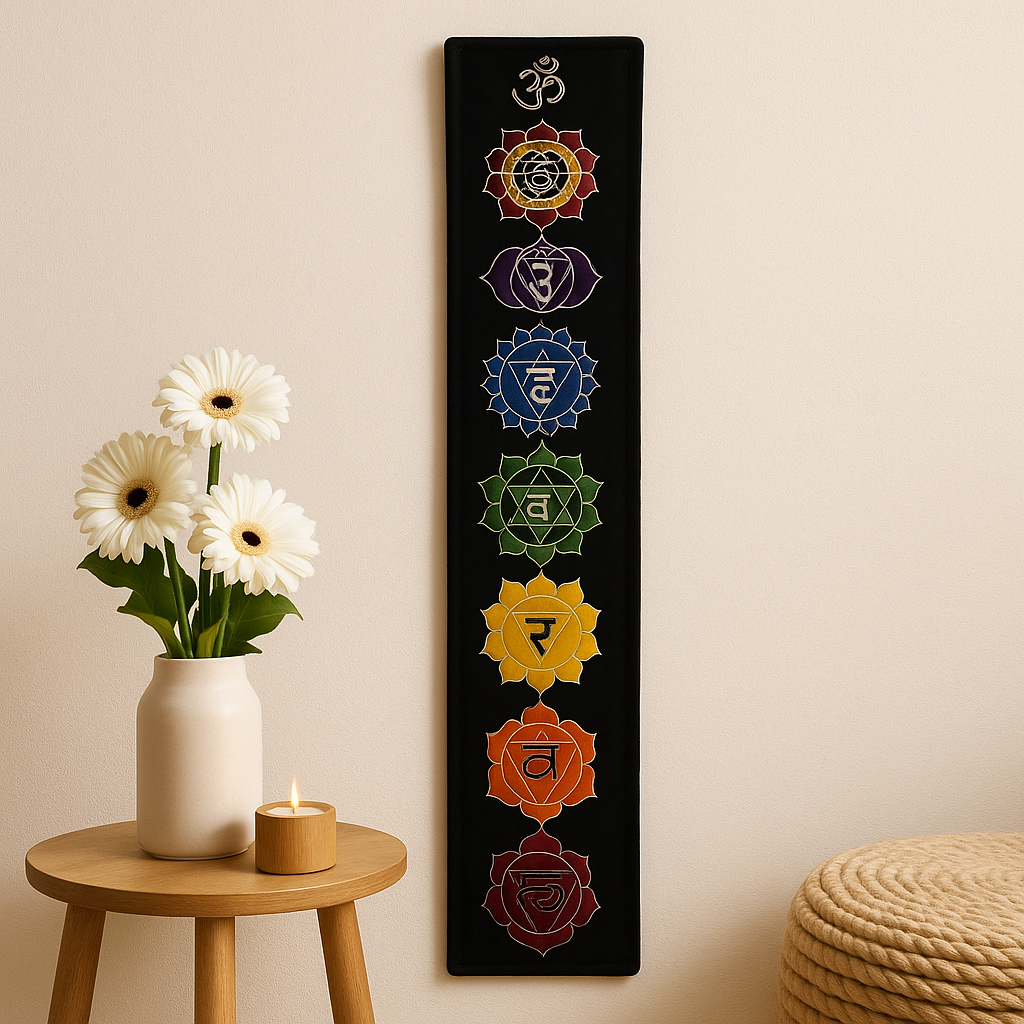 Chakra Drop Banner - Mitternacht 183x35cm