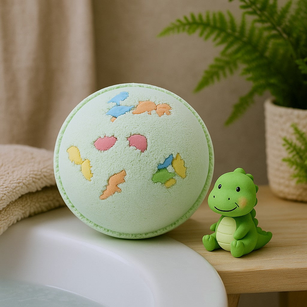 Koupelová bomba, vůně čokolády dinosaurů