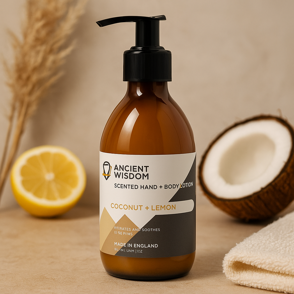 Hand- och kroppslotion, kokos och citron 300ml