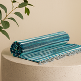 Veliki tepih od krpa 150x90cm - Aqua plava