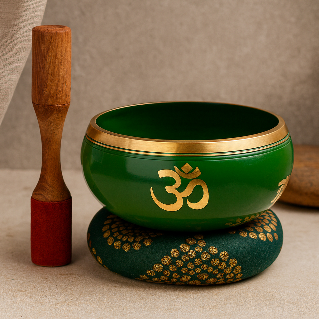 Klangschalen-Set - Lebensbaum Grün 14cm