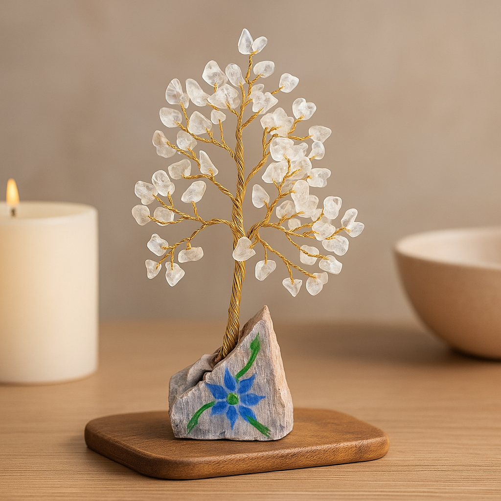 Rock Crystal Gemstone Tree - 160 Gemstones