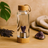 Kristallwasserflasche - Entspannender Amethyst - Engel-Reinigungs-Infuser