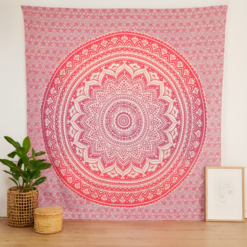 Purple Mandala Tapestry Wall Hanging, Beach Spread