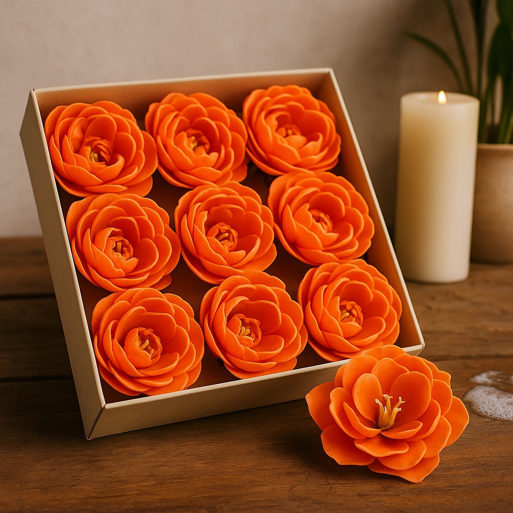 Tvålblommor Små Pion Orange, 10-pack