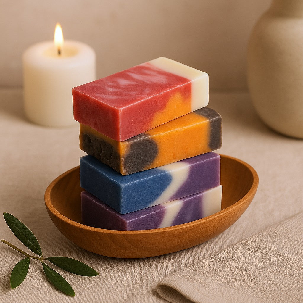 Olive Oil Soap Set (4 soaps + dish)