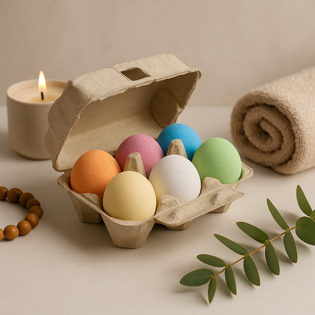 Bombes de bain en forme d'œuf Parfums assortis Pack de 6