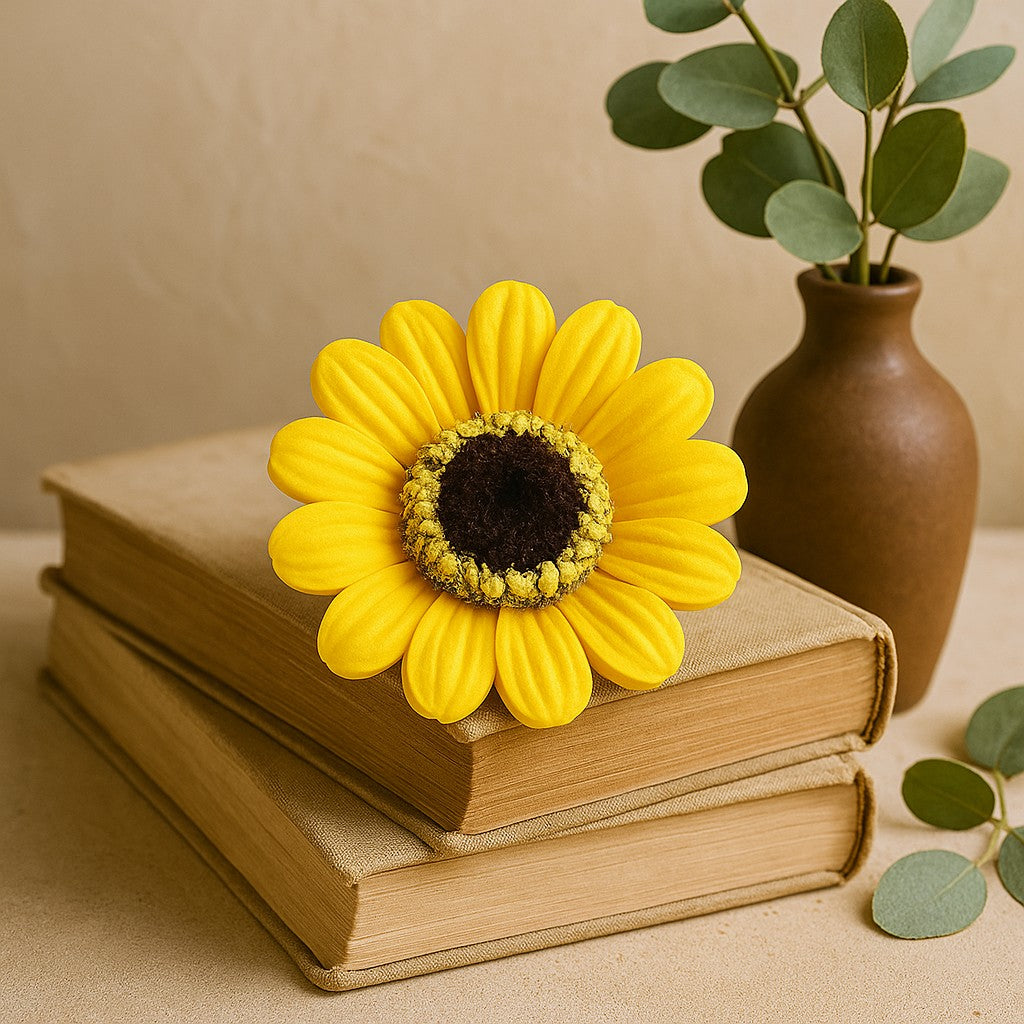 Soap Flowers Small Sunflower Yellow, 10 Pieces