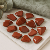 Juego de 24 piedras pulidas de jaspe rojo