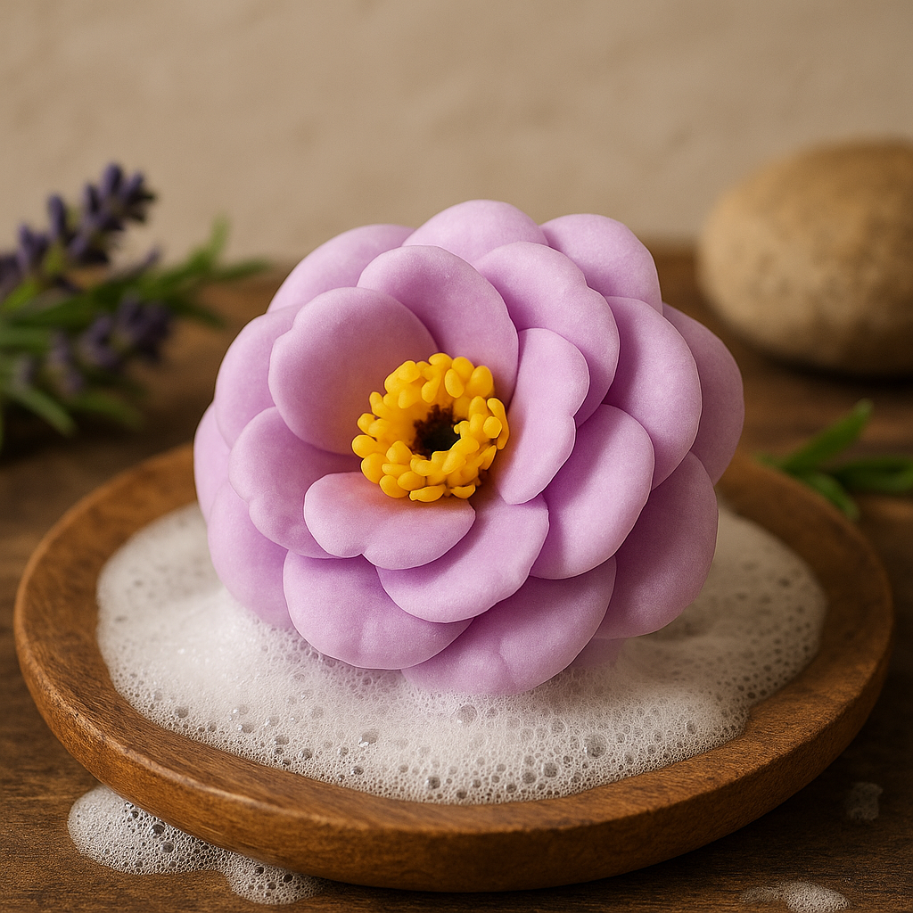 Flores de Sabão Camélia Roxo Claro Pack de 10