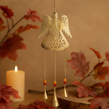 Angel Wind Chime Handcrafted Indian 3 Bells