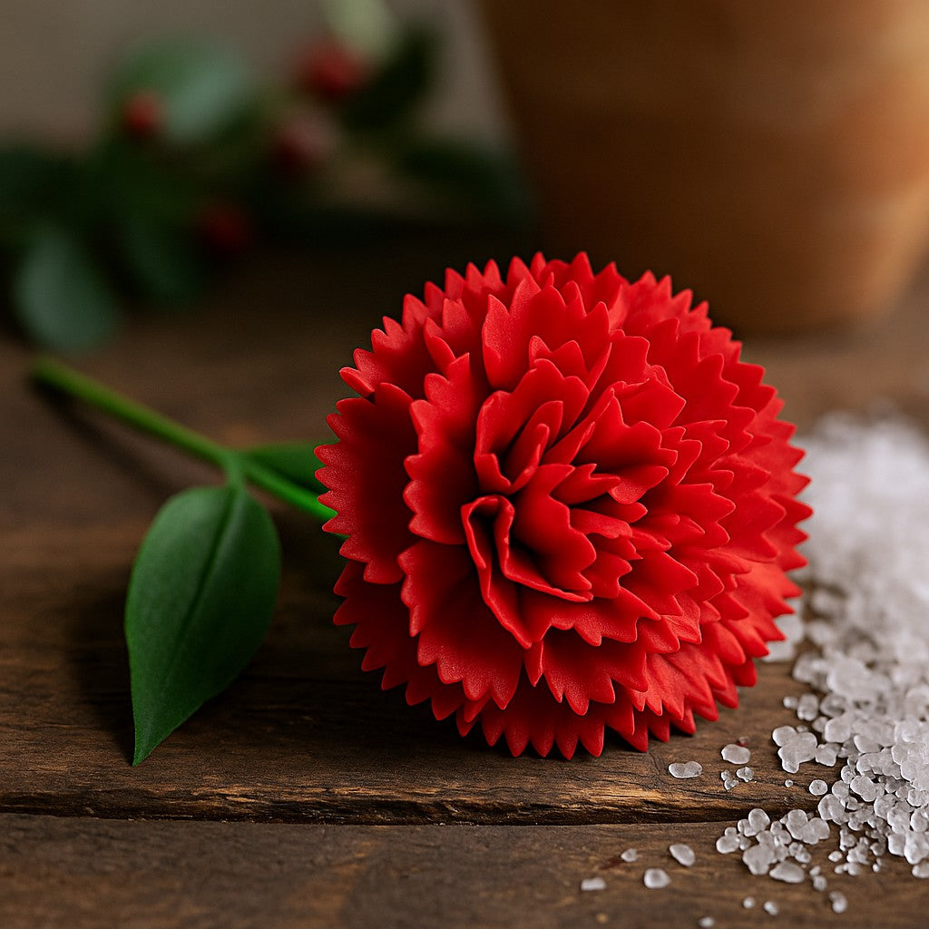 Soap Carnation Flowers - Red 10 Pieces
