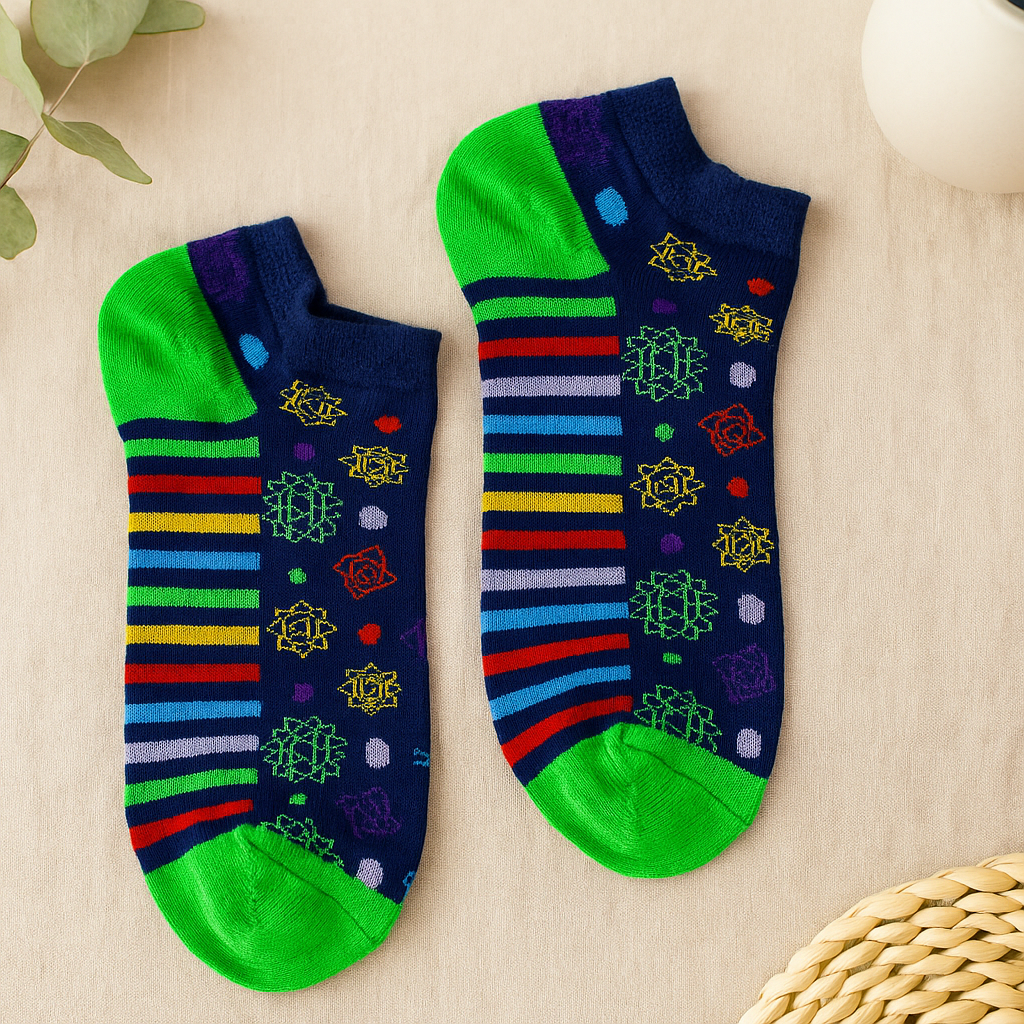 Chaussettes basses Chakra 7 Chakras Taille 7,5-11,5