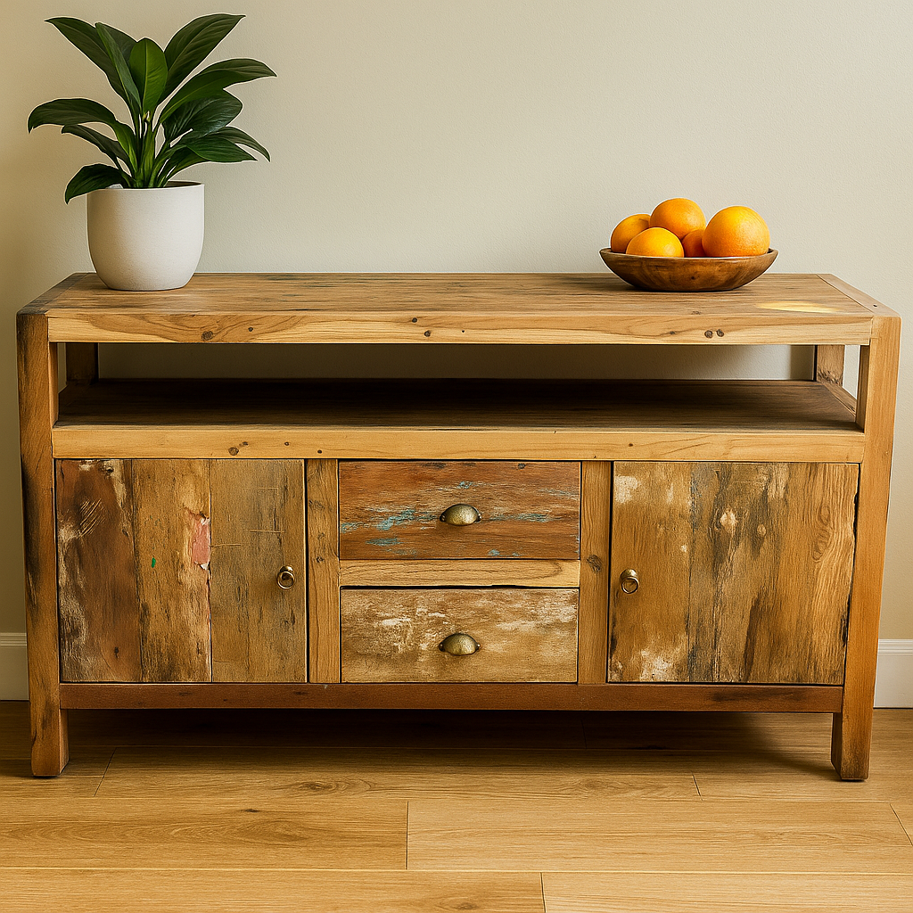 TV Stand Large Recycled Wood