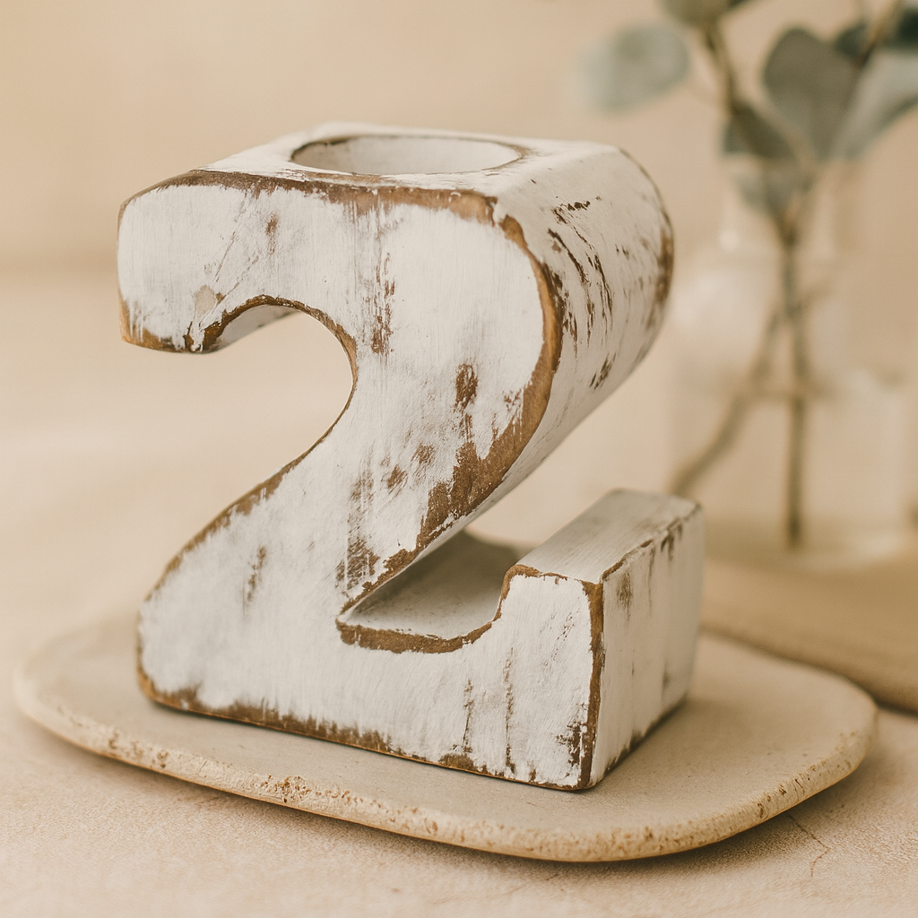Ξύλινος Αριθμός 2 Γενεθλίων