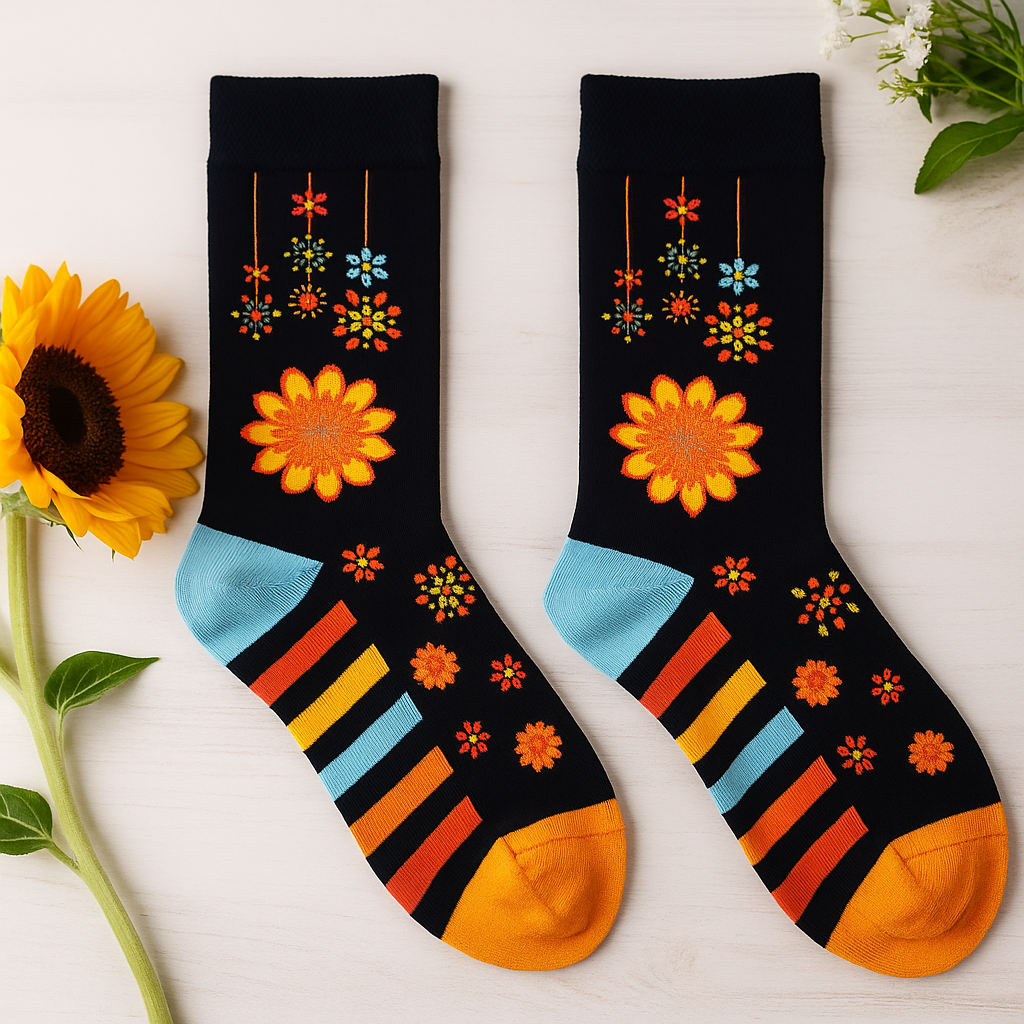 Calzini Mandala Fiori Piccoli Medi
