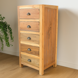 5 fiókos komód újrahasznosított faanyagból