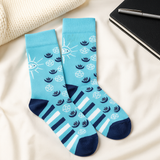 Bamboo Socks Pentagram Evil Eye Medium Large