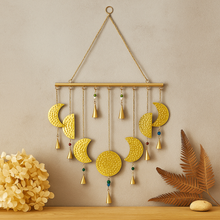 Brass Moon Phase Wind Chimes Indian Handcrafted