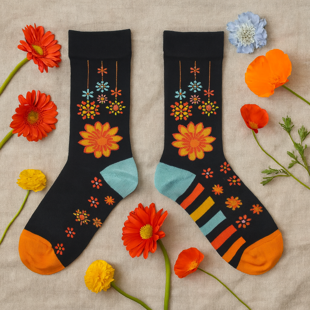 Sokker Mandala Blomster Størrelse M/L
