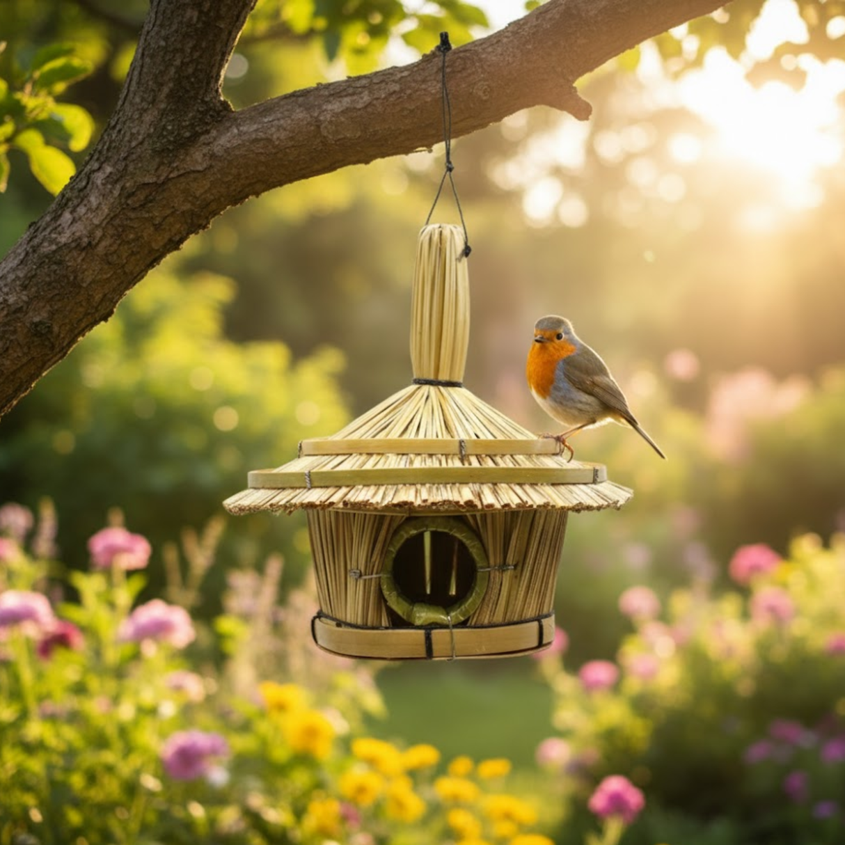 Bird Box sjögräs liten rund 17x17cm