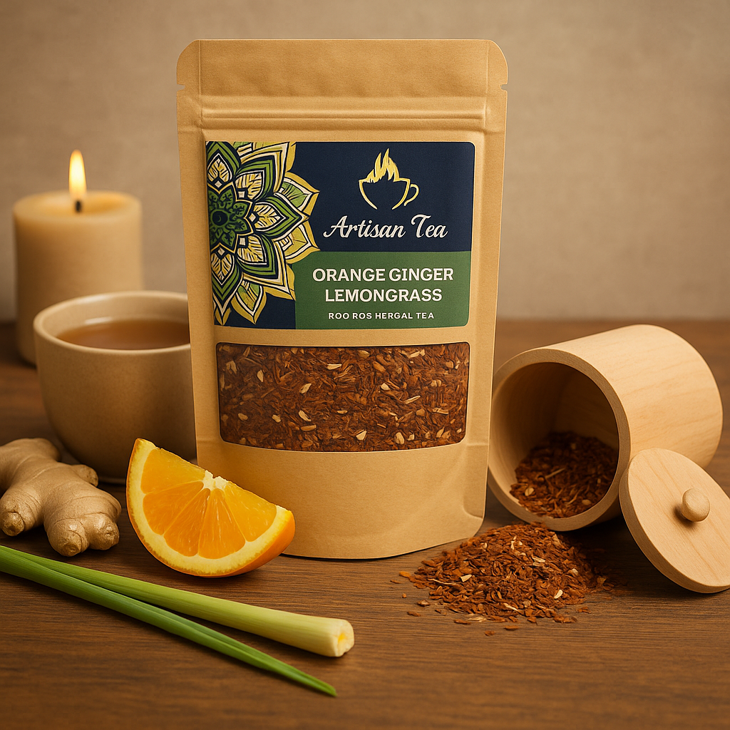 Rooibos Bitkisel Çay Portakal Zencefil Yasemin Otu 50g