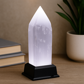 Selenite Crystal Point Tower – 15 cm