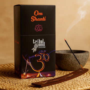 Set bețe de tămâie cu arzător ceramic Om Shanti