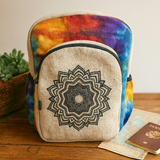 Mochila de Cânhamo Grande Mandala Tie-Dye