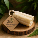 Naturlig loofah-skrubb med rep - 5 tum