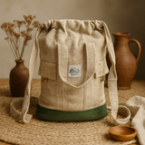 Mochila para Portátil em Cânhamo e Algodão Boho