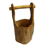 Cubo de pozo de teca de aprox. 28 cm